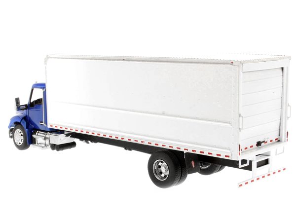 Kenworth T280 with Supreme Signature Van Truck Body Blue and White "Transport Series" 1/32 Diecast Model by Diecast Masters - Image 3