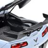 2019 Chevrolet Corvette C7 ZR1 Ceramic Matrix Gray Metallic with Carbon Top 1/18 Model Car by Autoart - Image 3