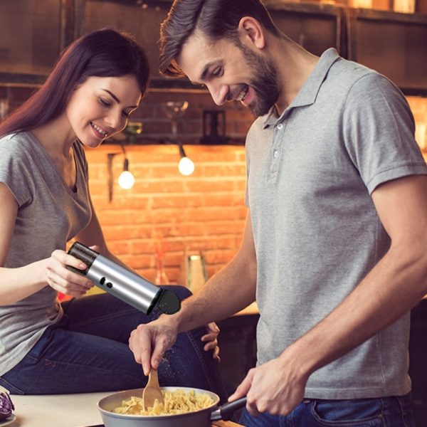 Electric Food Corn Soybean Salt And Pepper Grinder Mill Machine Rechargeable Electric Pepper And Salt Grinder Set With LED Kitchen Gadgets - Image 9
