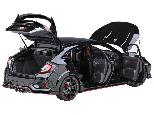 2021 Honda Civic Type R (FK8) RHD (Right Hand Drive) Crystal Black Pearl 1/18 Model Car by Autoart - Image 2