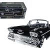 1958 Chevrolet Impala Convertible Black 1/24 Diecast Model Car by Motormax