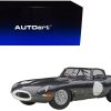 Jaguar Lightweight E Type Roadster RHD (Right Hand Drive) Dark Gray 1/18 Model Car by Autoart - Image 2