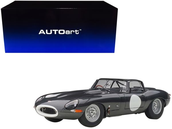 Jaguar Lightweight E Type Roadster RHD (Right Hand Drive) Dark Gray 1/18 Model Car by Autoart - Image 2
