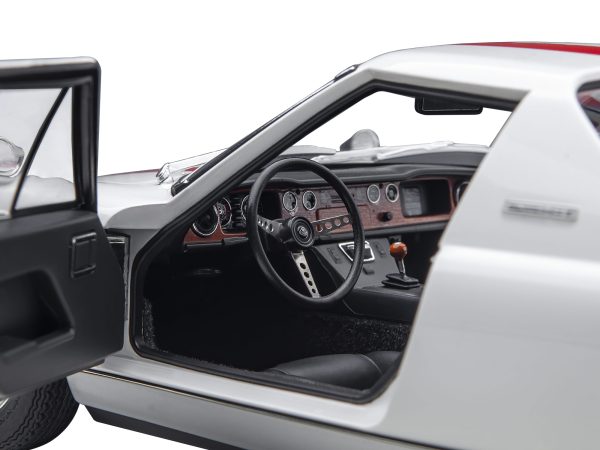 Lotus Europa Special White with Red Stripe and Graphics "The Circuit Wolf" 1/18 Model Car by Autoart - Image 3