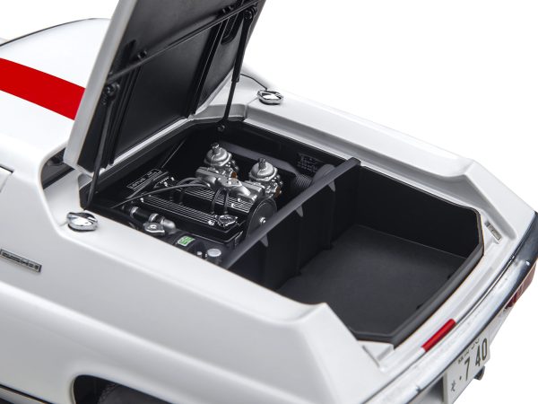 Lotus Europa Special White with Red Stripe and Graphics "The Circuit Wolf" 1/18 Model Car by Autoart - Image 4