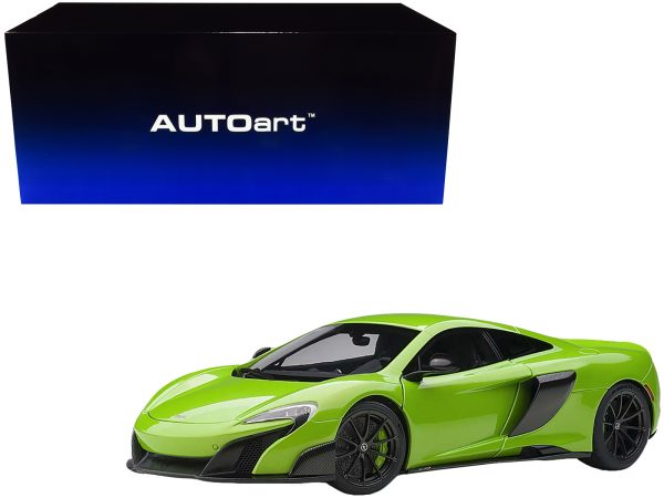 Mclaren 675LT Napier Green with Black Wheels 1/18 Model Car by Autoart - Image 2