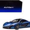 Mclaren P1 Azure Blue / Metallic Dark Blue and Carbon Fiber 1/18 Model Car by Autoart - Image 2