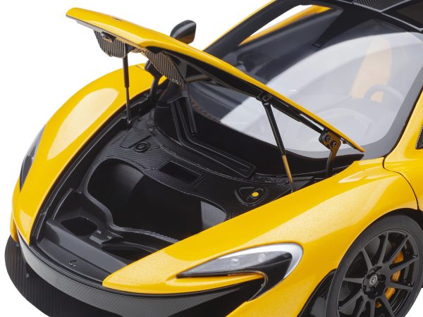 McLaren P1 Volcano Yellow with Yellow and Black Interior 1/18 Model Car by Autoart - Image 2