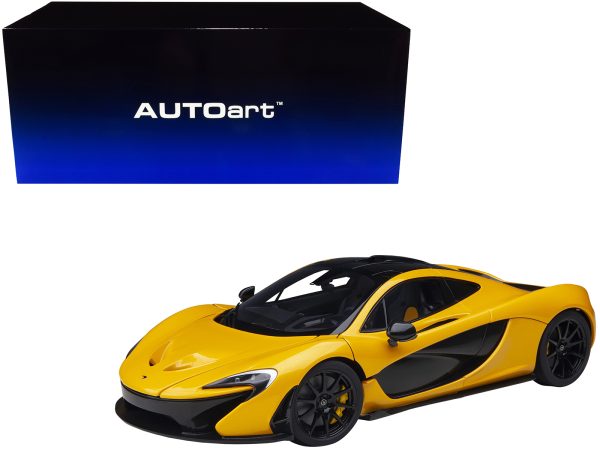 McLaren P1 Volcano Yellow with Yellow and Black Interior 1/18 Model Car by Autoart