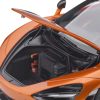 McLaren 720S Azores Orange Metallic with Black Top and Carbon Accents 1/18 Model Car by Autoart - Image 3