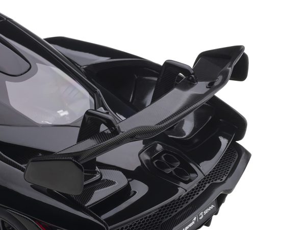 Mclaren Senna Stealth Cosmos Black with Carbon Accents 1/18 Model Car by Autoart - Image 3