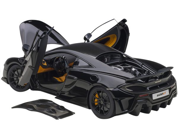 Mclaren 600LT Onyx Black and Carbon 1/18 Model Car by Autoart - Image 2