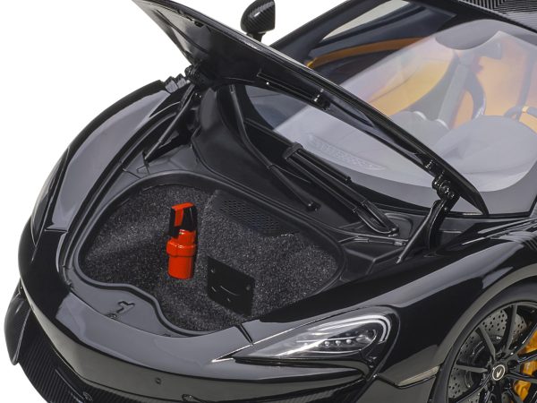 Mclaren 600LT Onyx Black and Carbon 1/18 Model Car by Autoart - Image 3