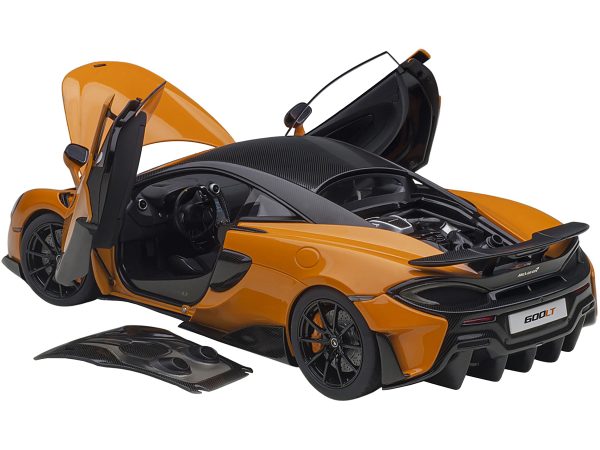 Mclaren 600LT Myan Orange and Carbon 1/18 Model Car by Autoart - Image 3