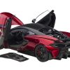 Mclaren 600LT Vermillion Red and Carbon 1/18 Model Car by Autoart - Image 2