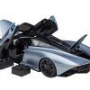 McLaren Speedtail Frozen Blue Metallic with Black Top and Suitcase Accessories 1/18 Model Car by Autoart