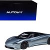 McLaren Speedtail Frozen Blue Metallic with Black Top and Suitcase Accessories 1/18 Model Car by Autoart - Image 2