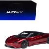 McLaren Speedtail Volcano Red Metallic with Black Top and Suitcase Accessories 1/18 Model Car by Autoart - Image 2