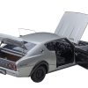 Nissan Skyline 2000GT-R (KPGC110) RHD (Right Hand Drive) Silver Metallic 1/18 Model Car by Autoart - Image 2
