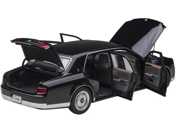 Toyota Century with Curtains RHD (Right Hand Drive) Black Special Edition 1/18 Model Car by Autoart - Image 3