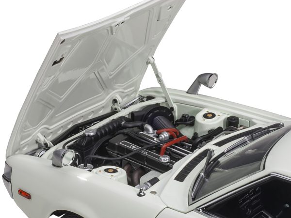1973 Toyota Celica Liftback 2000GT (RA25) RHD (Right Hand Drive) White with Red and Black Stripes 1/18 Model Car by Autoart - Image 3