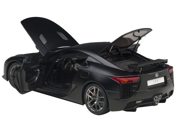 Lexus LFA Matt Black 1/18 Model Car by Autoart - Image 2