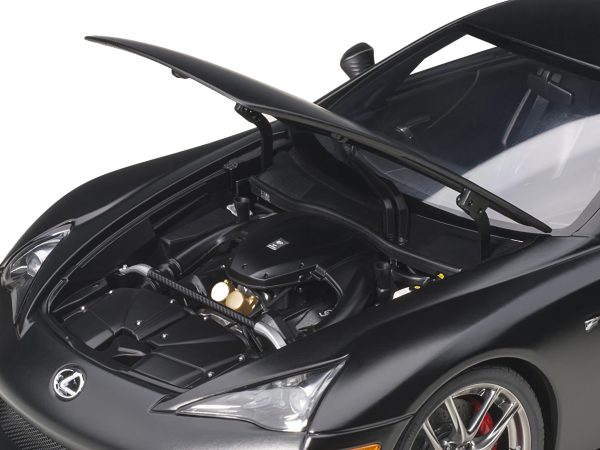 Lexus LFA Matt Black 1/18 Model Car by Autoart - Image 4