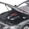 Lexus LS500h Manganese Luster Gray Metallic with Crimson and Black Interior 1/18 Model Car by Autoart - Image 2
