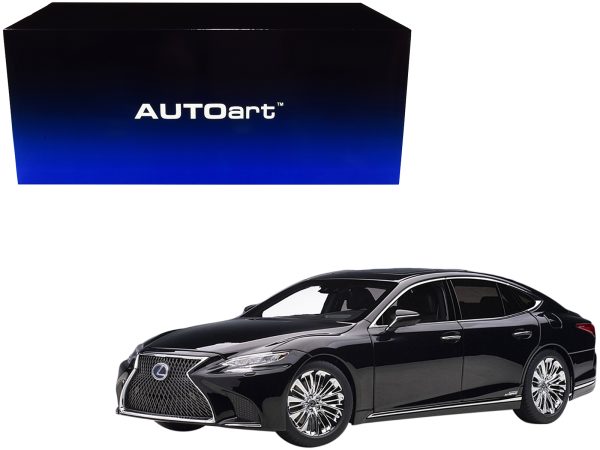 Lexus LS 500h Black with Black Interior 1/18 Model Car by Autoart - Image 2