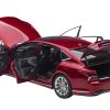Lexus LS500h Morello Red Metallic with Chrome Wheels 1/18 Model Car by Autoart - Image 2