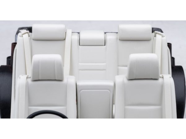 Toyota Century Open Car Convertible RHD (Right Hand Drive) Black with White Interior 1/18 Model Car by Autoart - Image 2