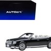 Toyota Century Open Car Convertible RHD (Right Hand Drive) Black with White Interior 1/18 Model Car by Autoart - Image 4