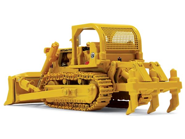International Harvester TD-25 Crawler & ROPS Tractor with Ripper Yellow 1/87 Diecast Model by First Gear - Image 4