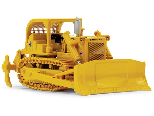 International Harvester TD-25 Crawler & ROPS Tractor with Ripper Yellow 1/87 Diecast Model by First Gear - Image 3