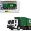 Mack LR Refuse Garbage Truck with McNeilus ZR Side Loader "Waste Management" White and Green 1/87 (HO) Diecast Model by First Gear - Image 2