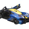 Mclaren P1 GTR #23 Metallic Blue with Yellow Stripe 1/18 Model Car by Autoart