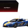 Mclaren P1 GTR #23 Metallic Blue with Yellow Stripe 1/18 Model Car by Autoart - Image 2