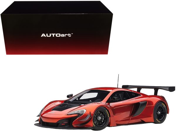 Mclaren 650S GT3 Volcano Orange with Black Accents 1/18 Model Car by Autoart - Image 2