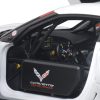 Chevrolet Corvette C7 R Plain White Version with Red Accents 1/18 Model Car by Autoart - Image 3