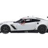 Chevrolet Corvette C7 R Plain White Version with Red Accents 1/18 Model Car by Autoart