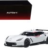 Chevrolet Corvette C7 R Plain White Version with Red Accents 1/18 Model Car by Autoart - Image 2