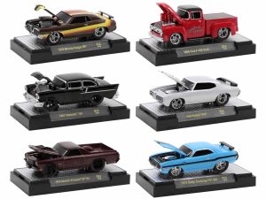 "Ground Pounders" 6 Cars Set Release 24 IN DISPLAY CASES Limited Edition 1/64 Diecast Model Cars by M2 Machines