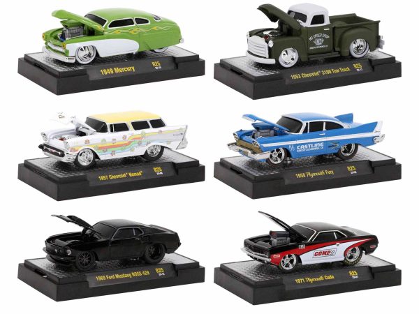 "Ground Pounders" 6 Cars Set Release 25 IN DISPLAY CASES Limited Edition 1/64 Diecast Model Cars by M2 Machines