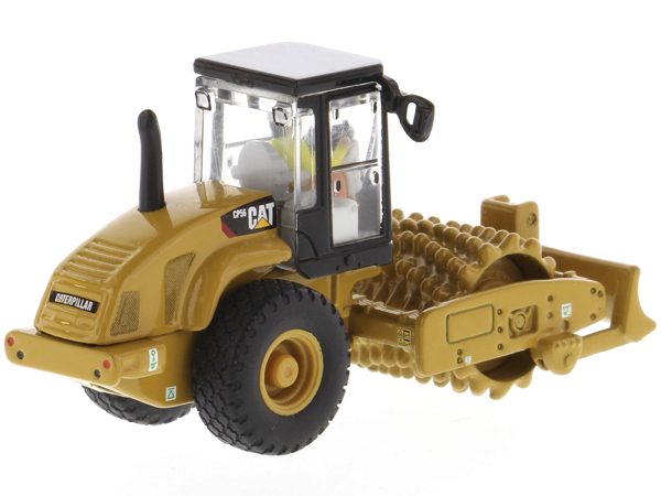 CAT Caterpillar CS56 Padfoot Drum Vibratory Soil Compactor with Operator "High Line" Series 1/87 (HO) Scale Diecast Model by Diecast Masters - Image 4