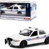 2008 Ford Crown Victoria Police Interceptor White with Blue Stripes "Detroit Police" (Michigan) "Hot Pursuit" Series 1/24 Diecast Model Car by Greenlight - Image 2