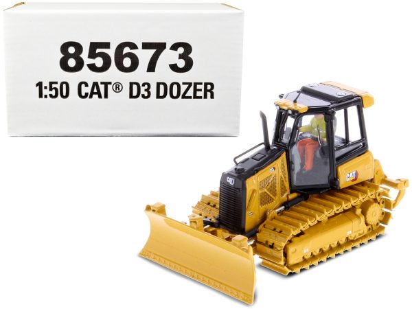 CAT Caterpillar D3 Track Type Dozer with Operator "High Line" Series 1/50 Diecast Model by Diecast Masters - Image 4