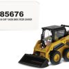 CAT Caterpillar 242D3 Wheeled Skid Steer Loader with Work Tools and Operator Yellow "High Line Series" 1/50 Diecast Model by Diecast Masters - Image 2