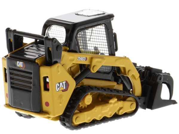 CAT Caterpillar 259D3 Compact Track Loader with Work Tools and Operator Yellow "High Line Series" 1/50 Diecast Model by Diecast Masters - Image 5