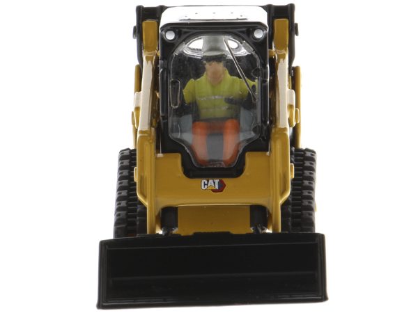 CAT Caterpillar 259D3 Compact Track Loader with Work Tools and Operator Yellow "High Line Series" 1/50 Diecast Model by Diecast Masters - Image 3