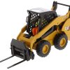 CAT Caterpillar 272D3 Skid Steer Loader with Operator Yellow "High Line" Series 1/32 Diecast Model by Diecast Masters - Image 2